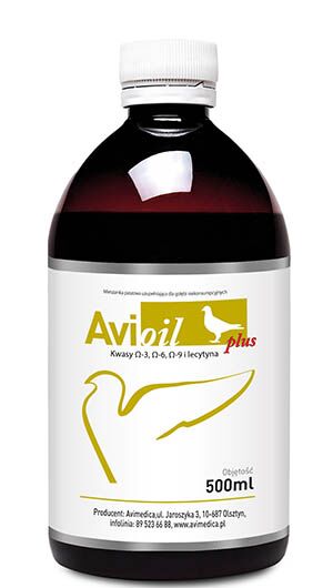 AviOil plus to mieszanina 6-ciu olejów pochodzenia zwierzęcego i roślinnego. Zawarty w preparacie tran produkowany jest wyłącznie z ryb morskich (łosoś, dorsz, makrela) i jest źródłem cennych składników odżywczych takich jak niewystępujące w olejach roślinnych Niezbędne Nienasycone Kwasy Tłuszczowe (NNKT) oraz witaminy rozpuszczalne w tłuszczach (A, D3, E, K).